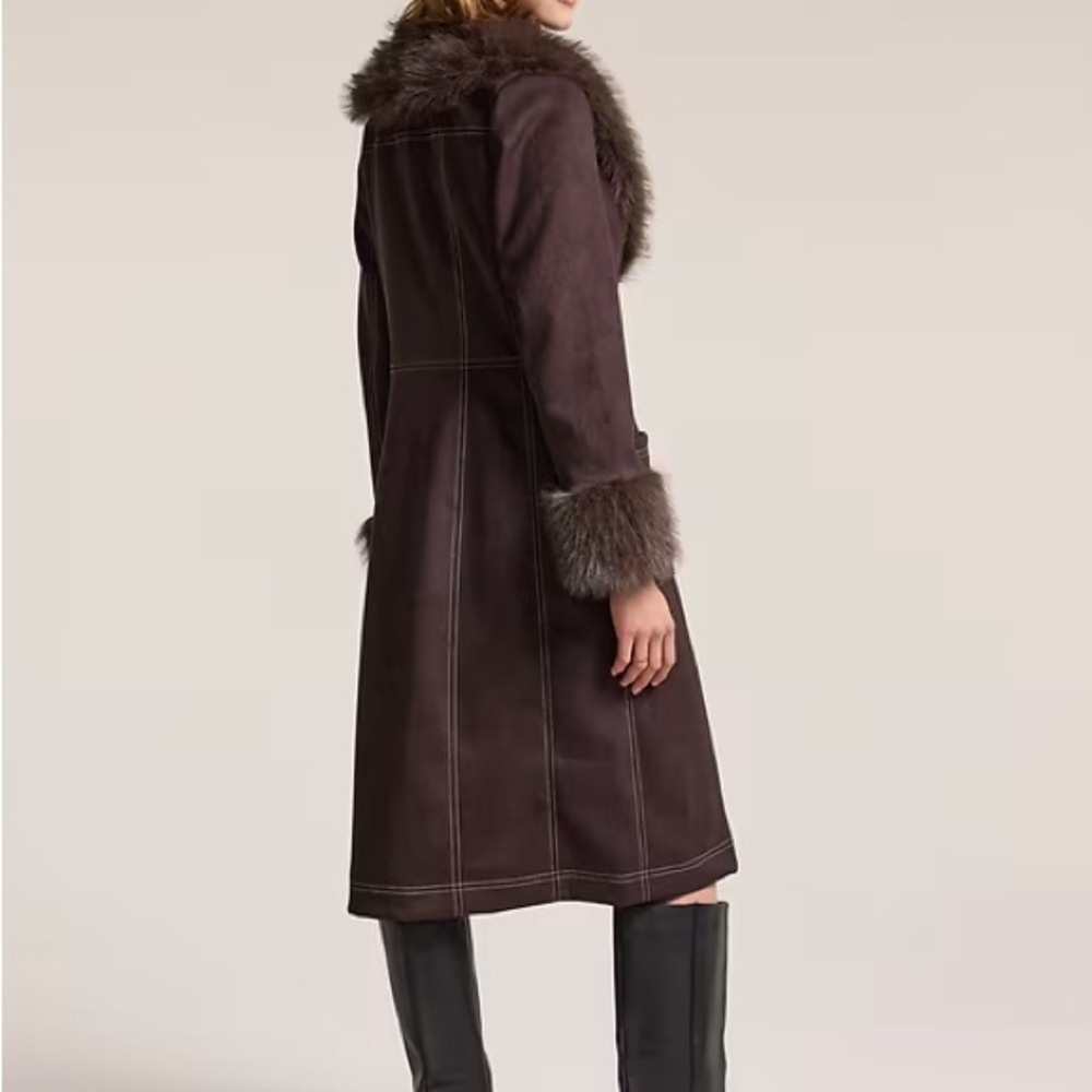 Old Navy x Anna Sui Vegan Suede Coat - Picture 3 of 4